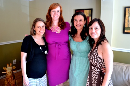 Mom-to-be with the Hostesses
